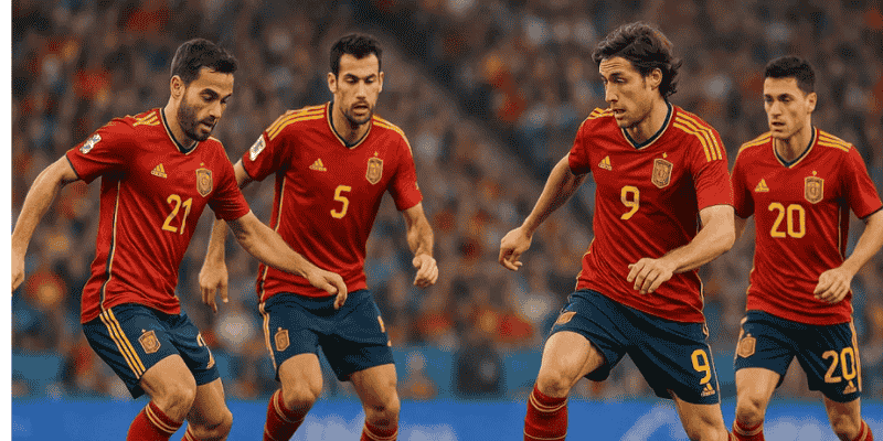 Cầu thủ Tây Ban Nha thi đấu với phong cách tiki-taka đặc trưng