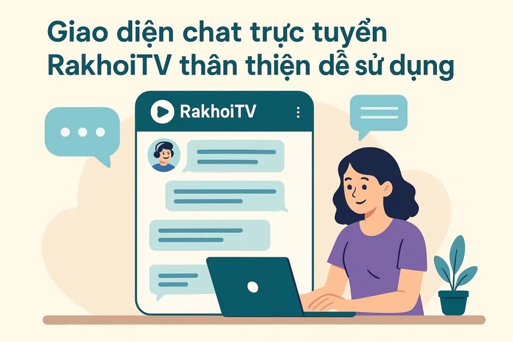 Giao diện chat trực tuyến RakhoiTV thân thiện dễ sử dụng